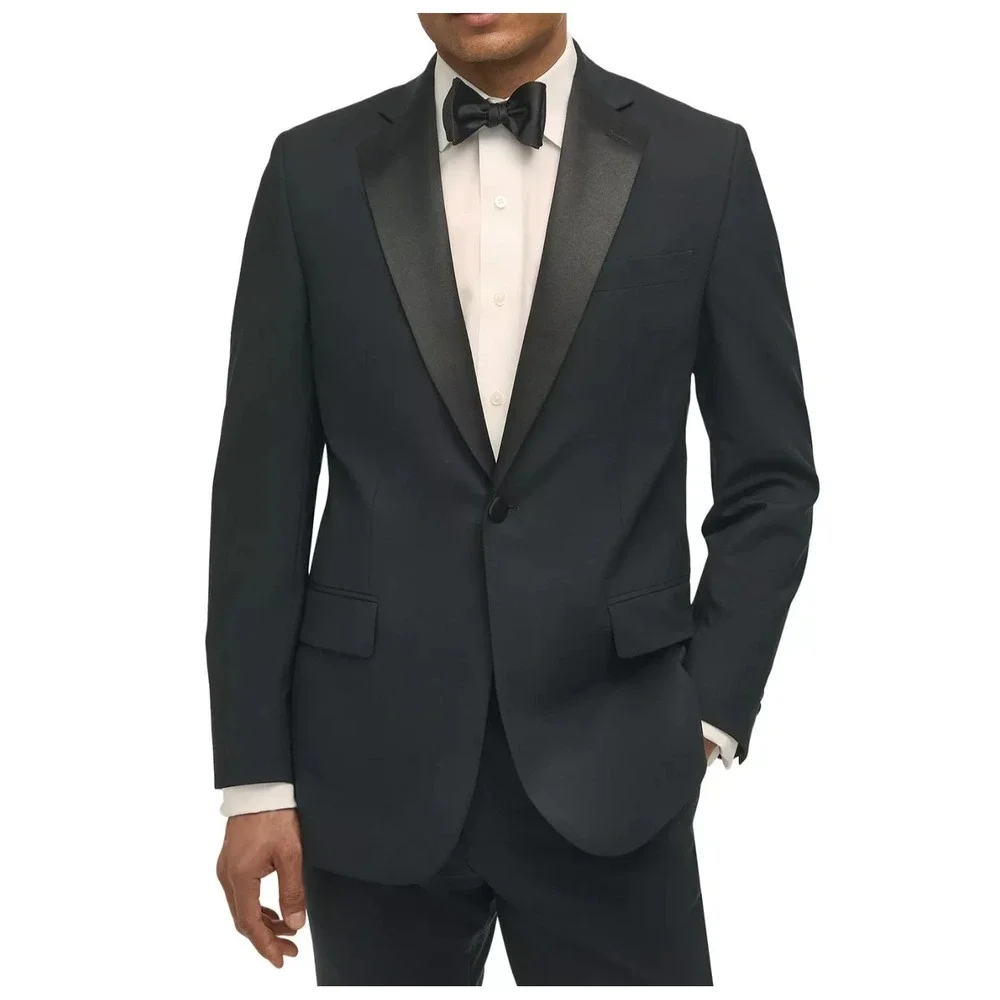 B By Brooks Brothers Men's Classic Fit Wool 2-pc Tuxedo Jacket 42S Pants 32W 30L